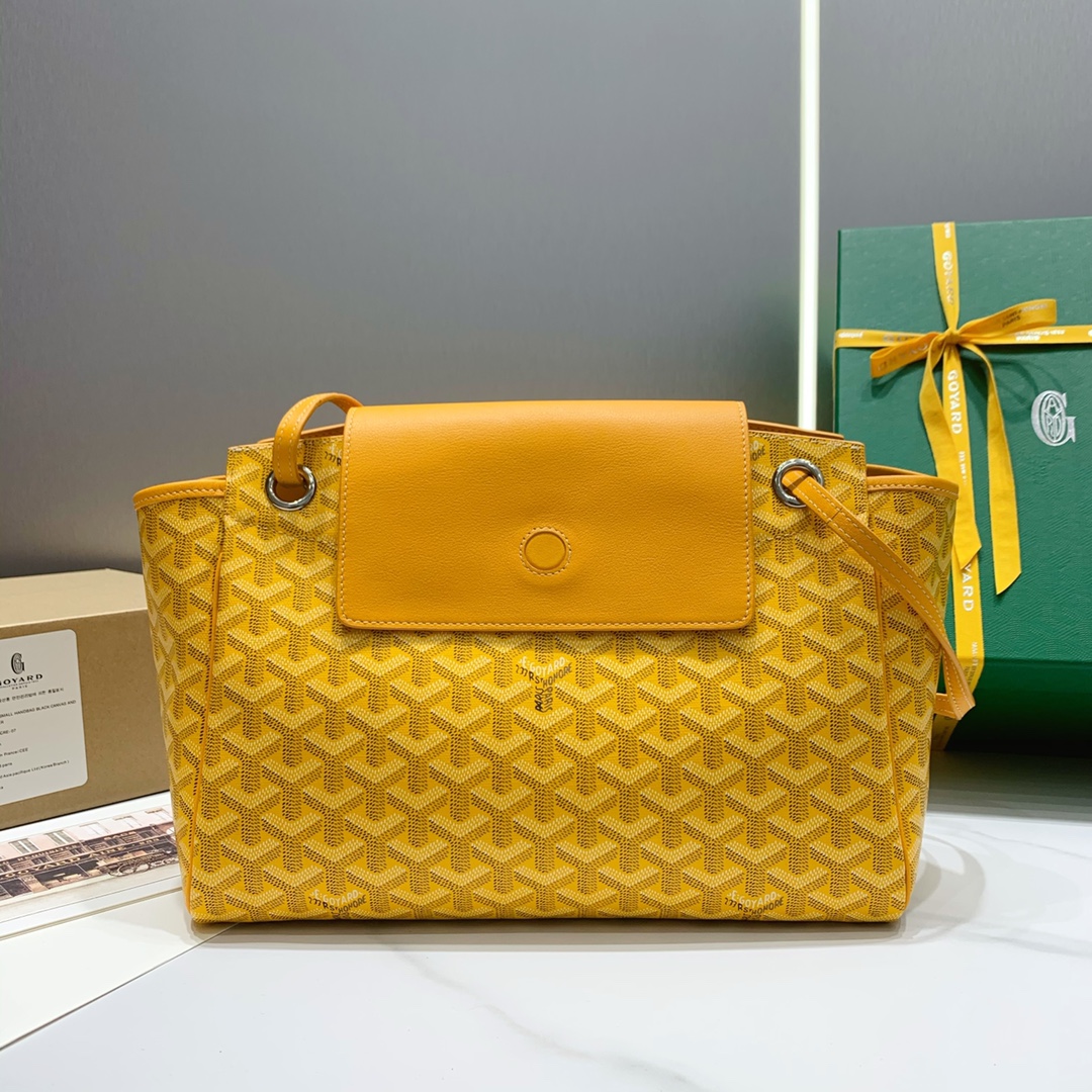 Rouette Souple Shoulder Bag In Yellow